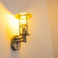 Hofstein Forli Wandleuchte Edelstahl, 1-flammig, Bewegungsmelder -Außenleuchten Verkaufe forli wandleuchte h165493 12