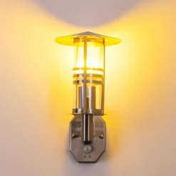 Hofstein Forli Wandleuchte Edelstahl, 1-flammig, Bewegungsmelder -Außenleuchten Verkaufe forli wandleuchte h165493 13