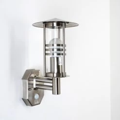 Hofstein Forli Wandleuchte Edelstahl, 1-flammig, Bewegungsmelder -Außenleuchten Verkaufe forli wandleuchte h165493 15