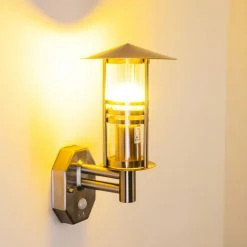 Hofstein Forli Wandleuchte Edelstahl, 1-flammig, Bewegungsmelder -Außenleuchten Verkaufe forli wandleuchte h165493 5