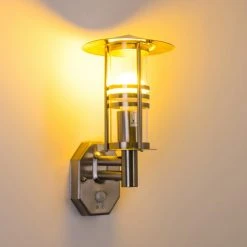 Hofstein Forli Wandleuchte Edelstahl, 1-flammig, Bewegungsmelder -Außenleuchten Verkaufe forli wandleuchte h165493 9