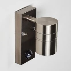 Hofstein Froslev Au&szlig;enwandleuchte LED Chrom, 1-flammig, Bewegungsmelder -Außenleuchten Verkaufe froslev aussenwandleuchte h3339046 do1 13