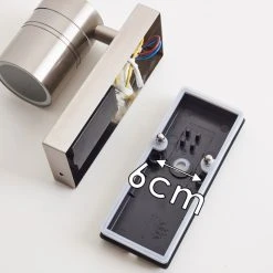 Hofstein Froslev Au&szlig;enwandleuchte LED Chrom, 1-flammig, Bewegungsmelder -Außenleuchten Verkaufe froslev aussenwandleuchte h3339046 do1 17