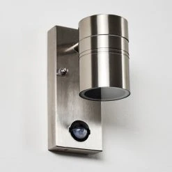 Hofstein Froslev Au&szlig;enwandleuchte LED Chrom, 1-flammig, Bewegungsmelder -Außenleuchten Verkaufe froslev aussenwandleuchte h3339046 do1 4