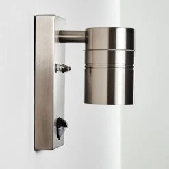 Hofstein Froslev Au&szlig;enwandleuchte LED Chrom, 1-flammig, Bewegungsmelder -Außenleuchten Verkaufe froslev aussenwandleuchte h3339046 do1 8