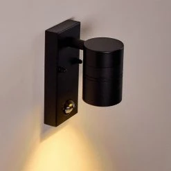 Hofstein Froslev Au&szlig;enwandleuchte LED Schwarz, 1-flammig, Bewegungsmelder -Außenleuchten Verkaufe froslev aussenwandleuchte h3339060 do1 11