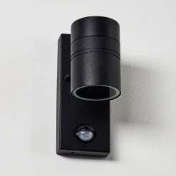 Hofstein Froslev Au&szlig;enwandleuchte LED Schwarz, 1-flammig, Bewegungsmelder -Außenleuchten Verkaufe froslev aussenwandleuchte h3339060 do1 12