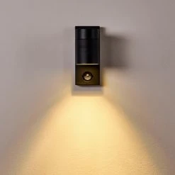 Hofstein Froslev Au&szlig;enwandleuchte LED Schwarz, 1-flammig, Bewegungsmelder -Außenleuchten Verkaufe froslev aussenwandleuchte h3339060 do1 7