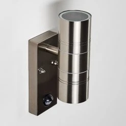 Hofstein Froslev Wandleuchte LED Chrom, 2-flammig, Bewegungsmelder -Außenleuchten Verkaufe froslev wandleuchte h3339602 do1 12