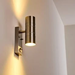 Hofstein Froslev Wandleuchte LED Chrom, 2-flammig, Bewegungsmelder -Außenleuchten Verkaufe froslev wandleuchte h3339602 do1 2