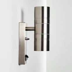 Hofstein Froslev Wandleuchte LED Chrom, 2-flammig, Bewegungsmelder -Außenleuchten Verkaufe froslev wandleuchte h3339602 do1 8