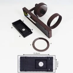 Hofstein Fulham Au&szlig;enwandleuchte Rostfarben, Braun, 1-flammig, Bewegungsmelder -Außenleuchten Verkaufe fulham aussenwandleuchte h3415030 4