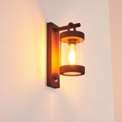 Hofstein Fulham Au&szlig;enwandleuchte Rostfarben, Braun, 1-flammig, Bewegungsmelder -Außenleuchten Verkaufe fulham aussenwandleuchte h3415030 8
