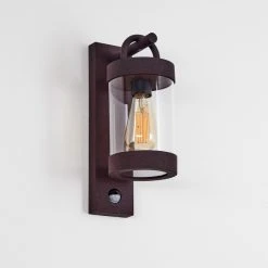 Hofstein Fulham Au&szlig;enwandleuchte Rostfarben, Braun, 1-flammig, Bewegungsmelder -Außenleuchten Verkaufe fulham aussenwandleuchte h3415030 9