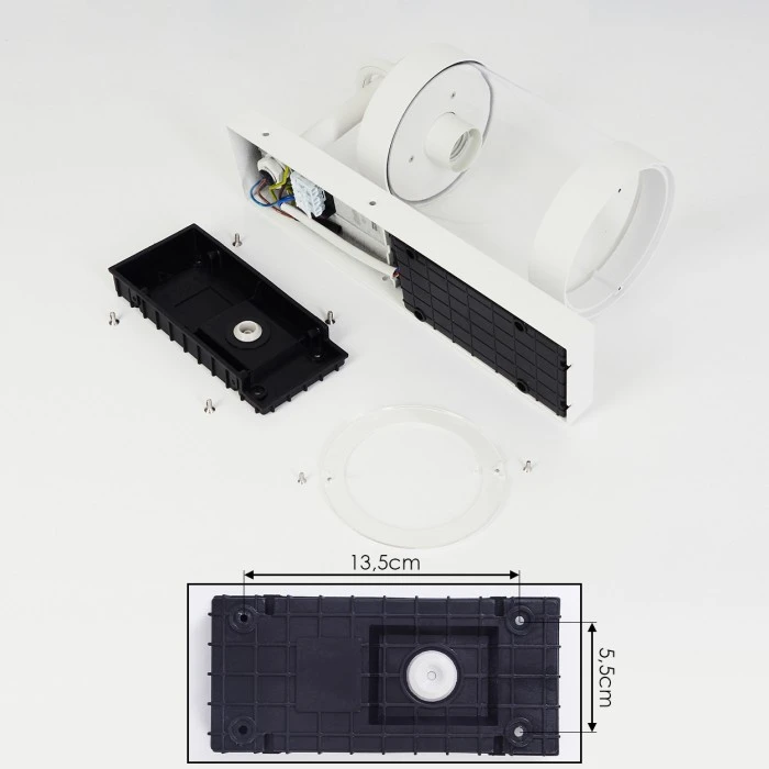 Hofstein Fulham Außenwandleuchte Weiß, 1-flammig, Bewegungsmelder 5 Hofstein Fulham Außenwandleuchte Weiß, 1-flammig, Bewegungsmelder – Bild 5