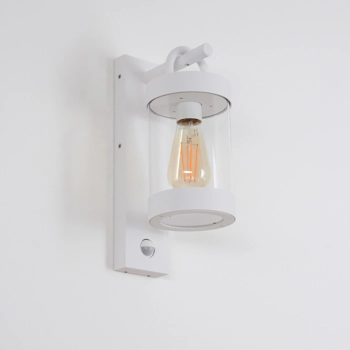 Hofstein Fulham Außenwandleuchte Weiß, 1-flammig, Bewegungsmelder 8 Hofstein Fulham Außenwandleuchte Weiß, 1-flammig, Bewegungsmelder – Bild 8