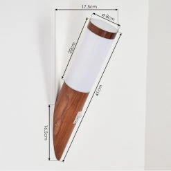 Hofstein Gaborone Au&szlig;enwandleuchte Braun, Holzoptik, 1-flammig, Bewegungsmelder -Außenleuchten Verkaufe gaborone aussenwandleuchte h3578179 3