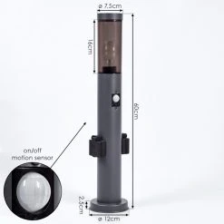 Hofstein Gaborone Sockelleuchte Anthrazit, 1-flammig, Bewegungsmelder -Außenleuchten Verkaufe gaborone sockelleuchte h3607848 3