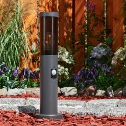 Hofstein Gaborone Sockelleuchte Anthrazit, 1-flammig, Bewegungsmelder -Außenleuchten Verkaufe gaborone sockelleuchte h3607862 6