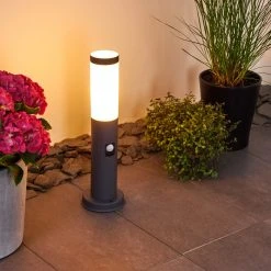 Hofstein Gaborone Wegeleuchte Anthrazit, 1-flammig, Bewegungsmelder -Außenleuchten Verkaufe gaborone wegeleuchte h3377734 2