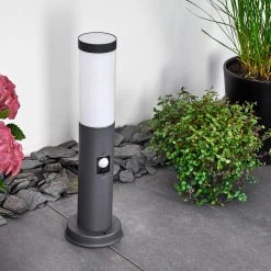 Hofstein Gaborone Wegeleuchte Anthrazit, 1-flammig, Bewegungsmelder -Außenleuchten Verkaufe gaborone wegeleuchte h3377734 3