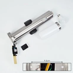 Hofstein Gaborone Wegeleuchte LED Nickel-Matt, 1-flammig, Bewegungsmelder -Außenleuchten Verkaufe gaborone wegeleuchte h3445730 4