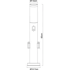 Globo BOSTON Wegeleuchte Anthrazit, 1-flammig, Bewegungsmelder -Außenleuchten Verkaufe globo boston wegeleuchte 3158aks 4