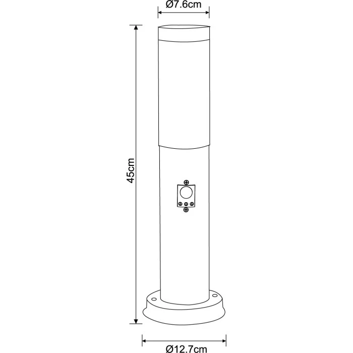 Globo BOSTON Wegeleuchte Anthrazit, 1-flammig, Bewegungsmelder 6 Globo BOSTON Wegeleuchte Anthrazit, 1-flammig, Bewegungsmelder – Bild 6