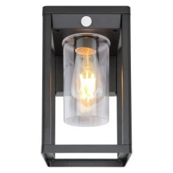 Globo CANDELA Au&szlig;enwandleuchte Schwarz, 1-flammig, Bewegungsmelder -Außenleuchten Verkaufe globo candela aussenwandleuchte 3135ws 3