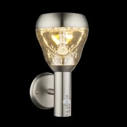 Globo MONTE Au&szlig;enwandleuchte LED Klar, 1-flammig, Bewegungsmelder