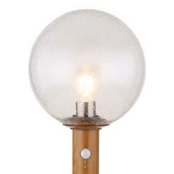 Globo OSSY Wegeleuchte Holzoptik, 1-flammig, Bewegungsmelder -Außenleuchten Verkaufe globo ossy wegeleuchte 31862ws 2