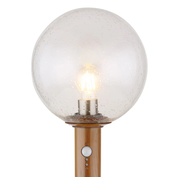 Globo OSSY Wegeleuchte Holzoptik, 1-flammig, Bewegungsmelder 2 Globo OSSY Wegeleuchte Holzoptik, 1-flammig, Bewegungsmelder – Bild 2