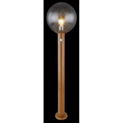 Globo OSSY Wegeleuchte Holzoptik, 1-flammig, Bewegungsmelder 6 Globo OSSY Wegeleuchte Holzoptik, 1-flammig, Bewegungsmelder -Außenleuchten Verkaufe globo ossy wegeleuchte 31863ws 2