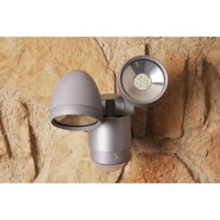Globo RADIATOR II Strahler Silber, 2-flammig, Bewegungsmelder -Außenleuchten Verkaufe globo radiator ii strahler 34105 2s do1 3