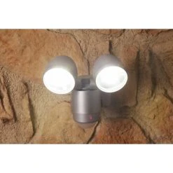 Globo RADIATOR II Strahler Silber, 2-flammig, Bewegungsmelder -Außenleuchten Verkaufe globo radiator ii strahler 34105 2s do1 4