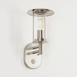 Hofstein Gray Au&szlig;enwandleuchte Edelstahl, 1-flammig, Bewegungsmelder -Außenleuchten Verkaufe gray aussenwandleuchte h3597170 10