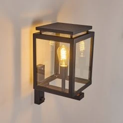 Hofstein Greensboro Aussenwandleuchte Schwarz, 1-flammig, Bewegungsmelder -Außenleuchten Verkaufe greensboro aussenwandleuchte h3369265 3