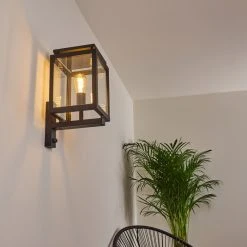 Hofstein Greensboro Aussenwandleuchte Schwarz, 1-flammig, Bewegungsmelder -Außenleuchten Verkaufe greensboro aussenwandleuchte h3369265 9