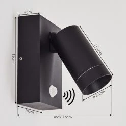 Hofstein Hakamken Au&szlig;enwandleuchte Schwarz, 1-flammig, Bewegungsmelder -Außenleuchten Verkaufe hakamken aussenwandleuchte h3548035 3