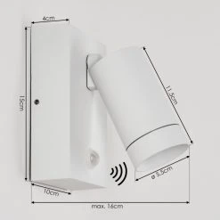 Hofstein Hakamken Au&szlig;enwandleuchte Wei&szlig;, 1-flammig, Bewegungsmelder -Außenleuchten Verkaufe hakamken aussenwandleuchte h3548059 3
