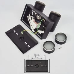 Hofstein Hakamken Au&szlig;enwandleuchte Schwarz, 2-flammig, Bewegungsmelder -Außenleuchten Verkaufe hakamken aussenwandleuchte h3548080 4