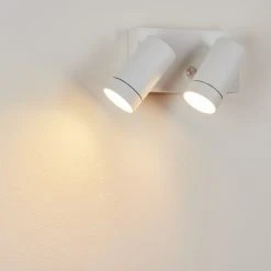 Hofstein Hakamken Au&szlig;enwandleuchte Wei&szlig;, 2-flammig, Bewegungsmelder -Außenleuchten Verkaufe hakamken aussenwandleuchte h3548103 8