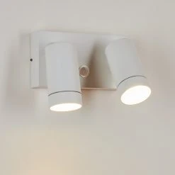 Hofstein Hakamken Au&szlig;enwandleuchte Wei&szlig;, 2-flammig, Bewegungsmelder -Außenleuchten Verkaufe hakamken aussenwandleuchte h3548103 9