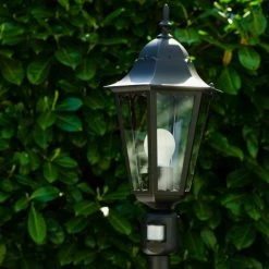 Hofstein Hongkong Au&szlig;enstehleuchte Schwarz, 1-flammig, Bewegungsmelder -Außenleuchten Verkaufe hongkong aussenstehleuchte 11333 lj pir sw 5