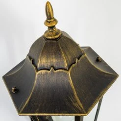 Hofstein Hongkong Aussenwandleuchte Braun, Gold, 1-flammig, Bewegungsmelder -Außenleuchten Verkaufe hongkong aussenwandleuchte 1331l pirbg 14