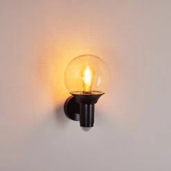 Hofstein Hurstbourne Au&szlig;enwandleuchte Schwarz, 1-flammig, Bewegungsmelder -Außenleuchten Verkaufe hurstbourne aussenwandleuchte h3419847 10