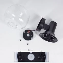 Hofstein Hurstbourne Au&szlig;enwandleuchte Schwarz, 1-flammig, Bewegungsmelder -Außenleuchten Verkaufe hurstbourne aussenwandleuchte h3419847 4