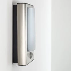 Hofstein Kimola Aussenwandleuchte LED Nickel-Matt, 1-flammig, Bewegungsmelder -Außenleuchten Verkaufe kimola aussenwandleuchte h3022764 4