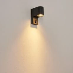 Hofstein Kingstown Au&szlig;enwandleuchte Anthrazit, Transparent, Klar, 1-flammig, Bewegungsmelder -Außenleuchten Verkaufe kingstown aussenwandleuchte h3611401 8