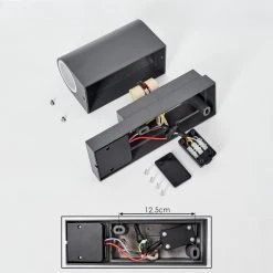 Hofstein Kingstown Au&szlig;enwandleuchte Anthrazit, Transparent, Klar, 2-flammig, Bewegungsmelder -Außenleuchten Verkaufe kingstown aussenwandleuchte h3611425 4